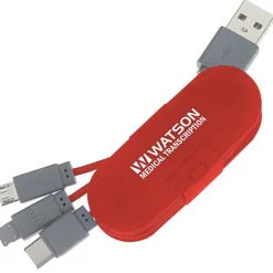 3-in-1 Cable Wrap with Phone Stand