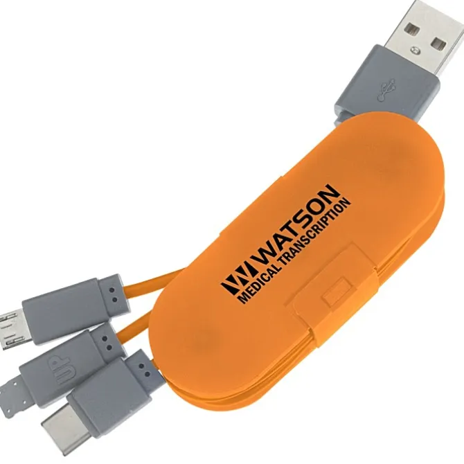 3-in-1 Cable Wrap with Phone Stand
