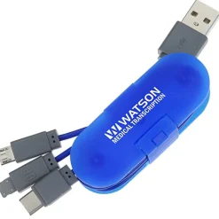3-in-1 Cable Wrap with Phone Stand