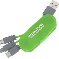 3-in-1 Cable Wrap with Phone Stand