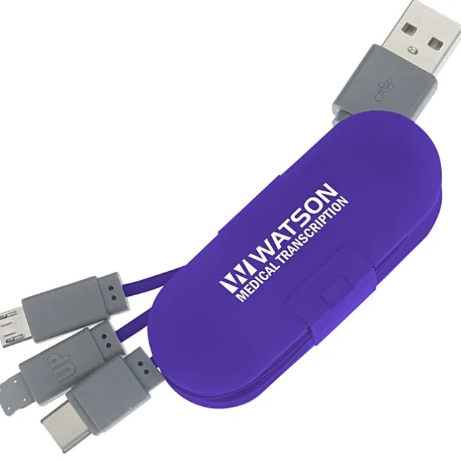 3-in-1 Cable Wrap with Phone Stand