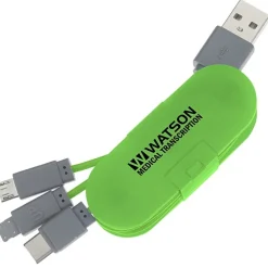 3-in-1 Cable Wrap with Phone Stand - 24 hr