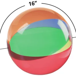 16 inches Multicolor Translucent Beach Ball