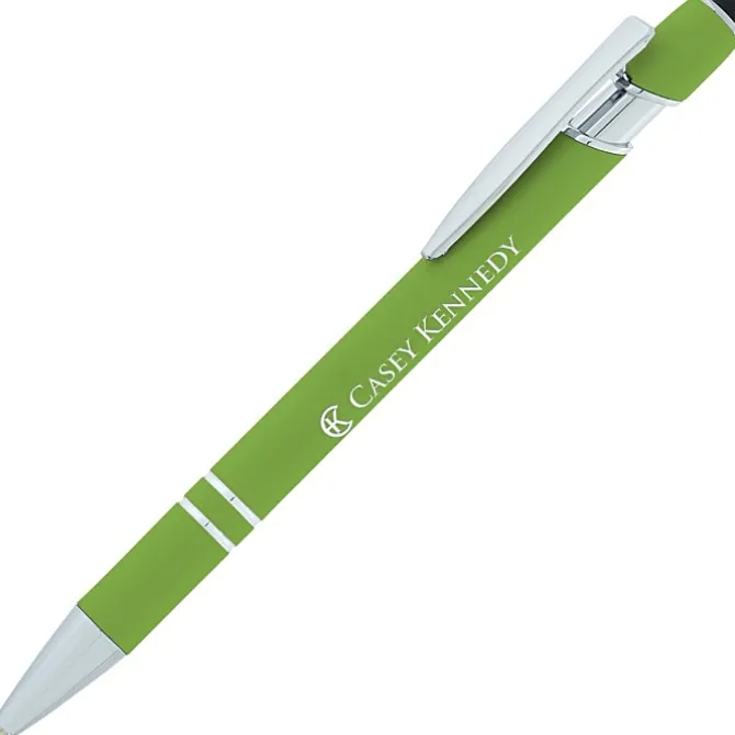 Incline Soft Touch Stylus Metal Pen - Laser Engraved