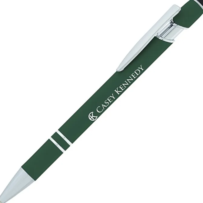 Incline Soft Touch Stylus Metal Pen - Laser Engraved