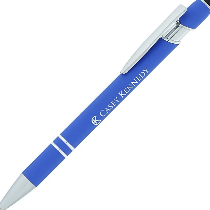Incline Soft Touch Stylus Metal Pen - Laser Engraved
