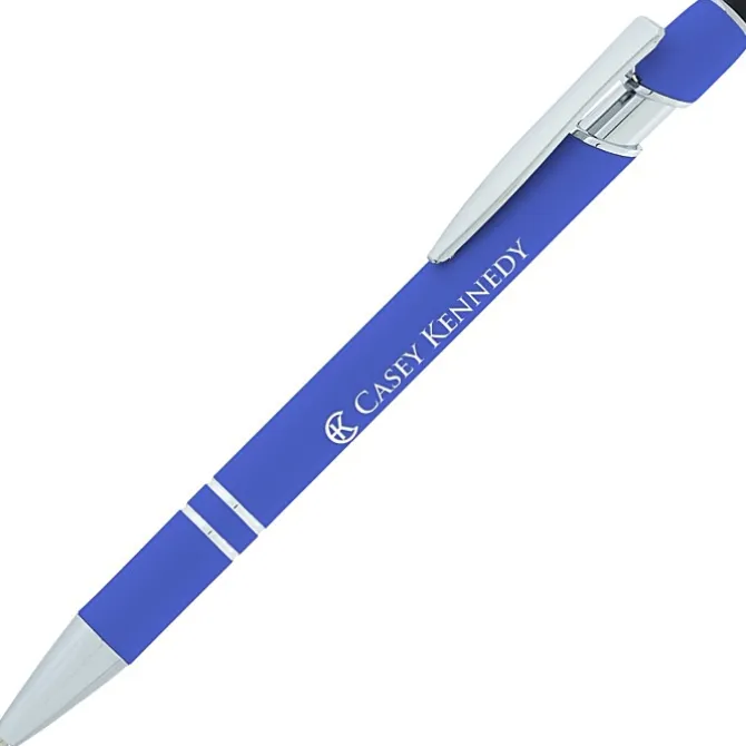 Incline Soft Touch Stylus Metal Pen - Laser Engraved