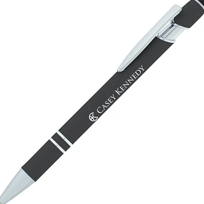 Incline Soft Touch Stylus Metal Pen - Laser Engraved