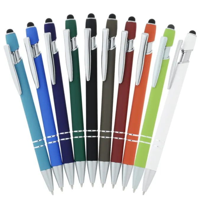 Incline Soft Touch Stylus Metal Pen - Laser Engraved - 24 hr