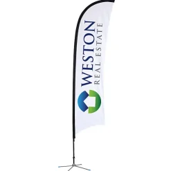 Indoor Razor Sail Sign - 13' - One Sided