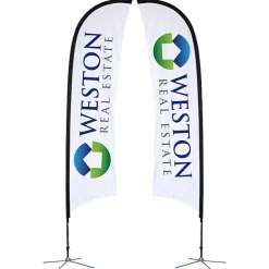Indoor Razor Sail Sign - 13' - Two Sided