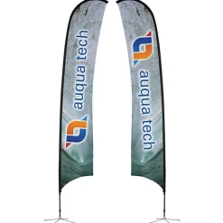 Indoor Razor Sail Sign - 17' - Two Sided
