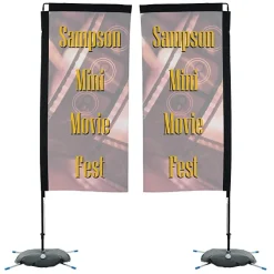 Indoor Rectangular Sail Sign - 7' - Two Sided