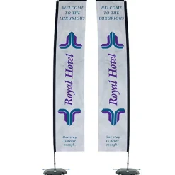 Indoor Rectangular Sail Sign - 14-1/2' - Two Sided