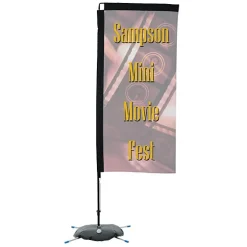 Indoor Rectangular Sail Sign - 7' - One Sided
