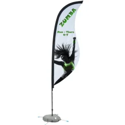 Indoor Sabre Sail Sign - 9' - One Sided