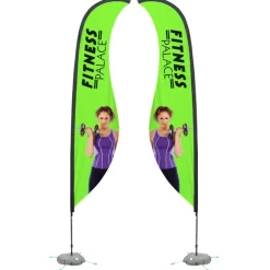 Indoor Sabre Sail Sign - 13' - Two Sided