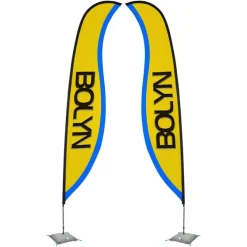 Indoor Sabre Sail Sign - 17' - Two Sided