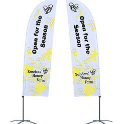 Indoor Value Blade Sail Sign - 10 1/2 feet - Two Sided