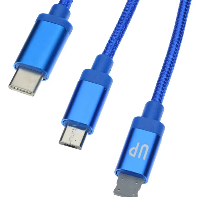 3-in-1 Metallic Charging Cable