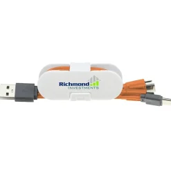 3-in-1 USB-C Cable Wrap with Phone Stand