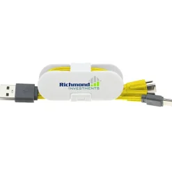 3-in-1 USB-C Cable Wrap with Phone Stand