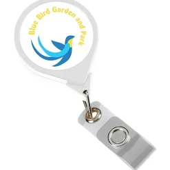 Jumbo Retractable Badge Holder - 40 inches - Round - Opaque - Label