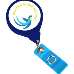 Jumbo Retractable Badge Holder - 40 inches - Round - Opaque - Label