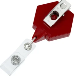 Jumbo Retractable Badge Holder - 40 inches - Hexagon - Label