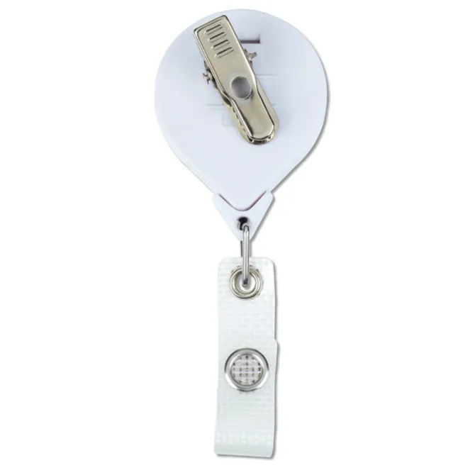 Jumbo Retractable Badge Holder with Antimicrobial Additive - 40 inches Round - Label