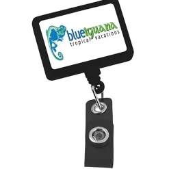 Jumbo Retractable Badge Holder - 40 inches - Rectangle - Opaque - Label