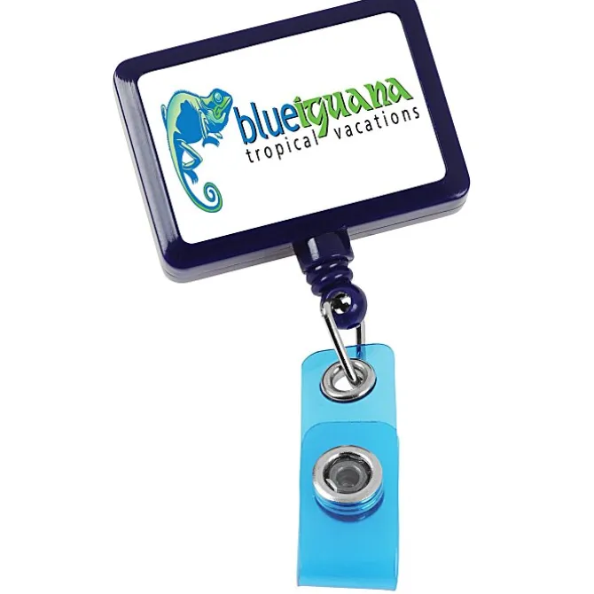 Jumbo Retractable Badge Holder - 40 inches - Rectangle - Opaque - Label