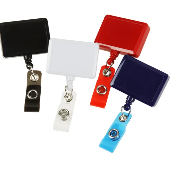Jumbo Retractable Badge Holder - 40 inches - Rectangle - Opaque - Label