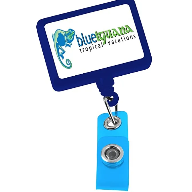 Jumbo Retractable Badge Holder - 40 inches - Rectangle - Opaque - Label