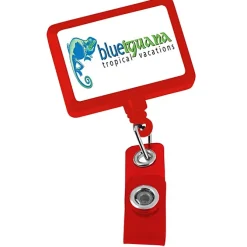 Jumbo Retractable Badge Holder - 40 inches - Rectangle - Opaque - Label
