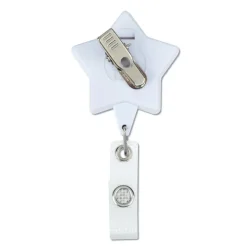 Jumbo Retractable Badge Holder with Antimicrobial Additive - 40-inch Star - Label