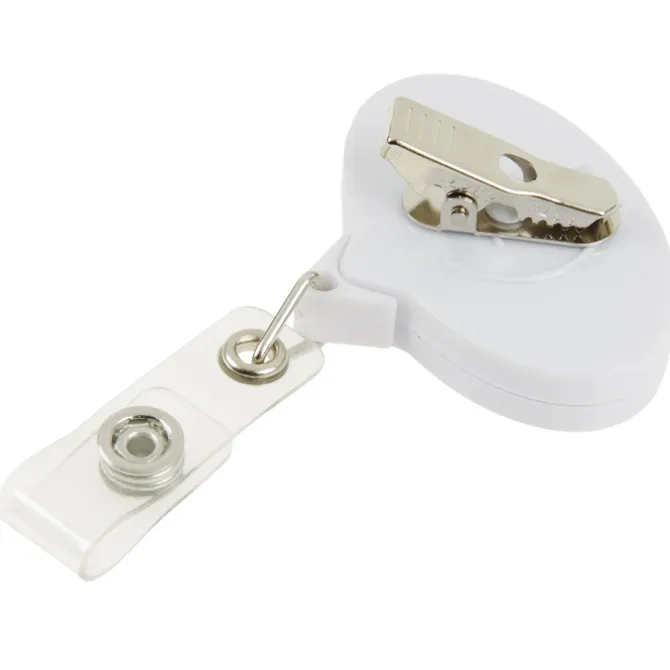 Jumbo Retractable Badge Holder - 40 inches - Oval - Opaque - Label