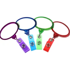 Jumbo Retractable Badge Holder - 40 inches - Oval - Translucent - Label