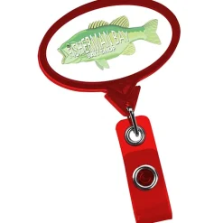 Jumbo Retractable Badge Holder - 40 inches - Oval - Translucent - Label
