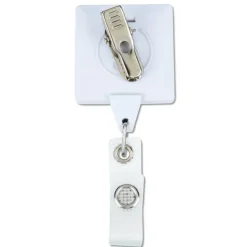 Jumbo Retractable Badge Holder with Antimicrobial Additive - 40 inches Square - Label