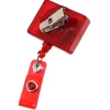 Jumbo Retractable Badge Holder - 40 inches - Rectangle - Translucent - Label