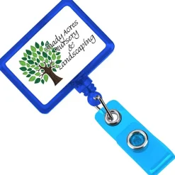 Jumbo Retractable Badge Holder - 40 inches - Rectangle - Translucent - Label