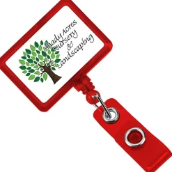 Jumbo Retractable Badge Holder - 40 inches - Rectangle - Translucent - Label