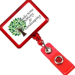 Jumbo Retractable Badge Holder - 40 inches - Rectangle - Translucent - Label