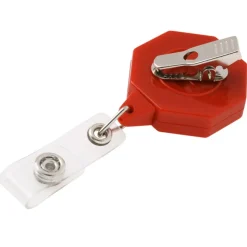 Jumbo Retractable Badge Holder - 40 inches - Octagon - Label