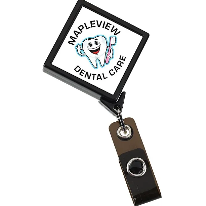 Jumbo Retractable Badge Holder - 40 inches - Diamond - Label