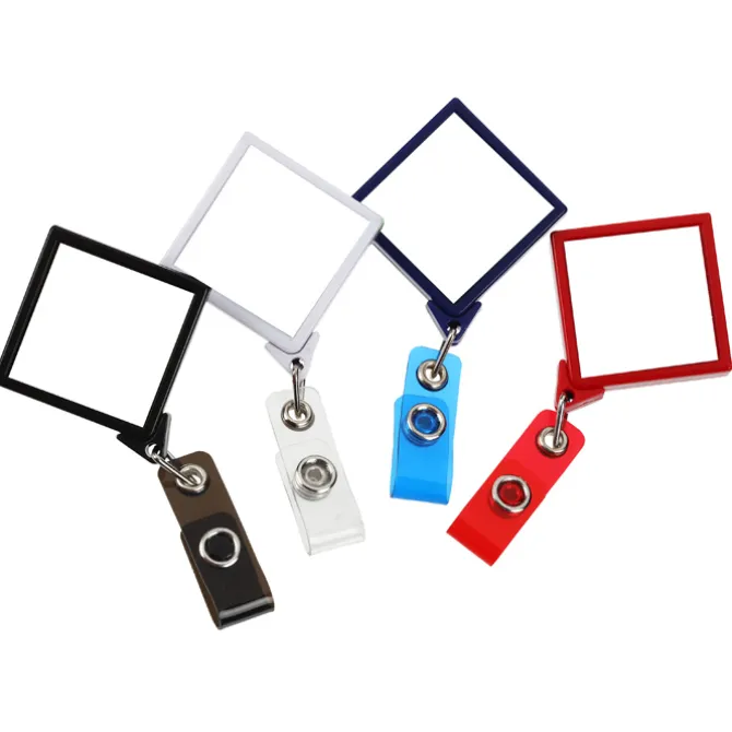 Jumbo Retractable Badge Holder - 40 inches - Diamond - Label