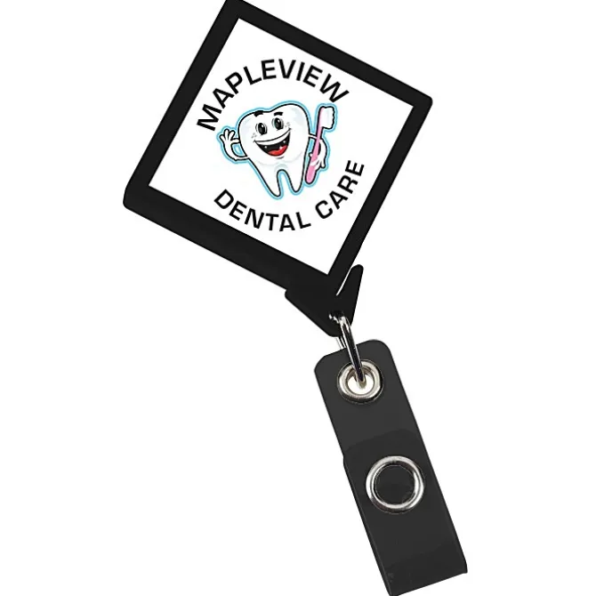 Jumbo Retractable Badge Holder - 40 inches - Diamond - Label