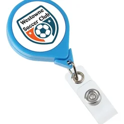 Jumbo Retractable Badge Holder - 40 inches - Round - Neon - Label