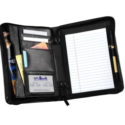 Junior Zippered Portfolio - Leather - 24 hr